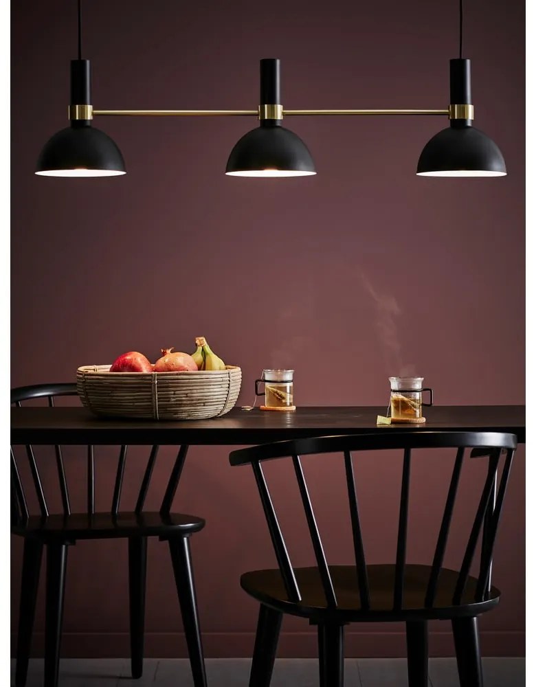 Larry Black Gold fekete háromágú mennyezeti lámpa - Markslöjd