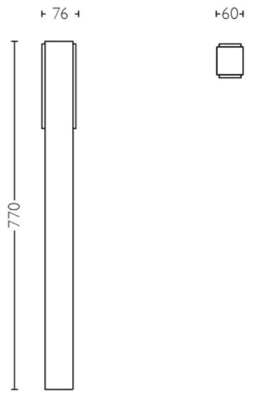 Philips - LED Kültéri lámpa STRATOSPHERE LED/3,8W/230V 77 cm 2700K IP44