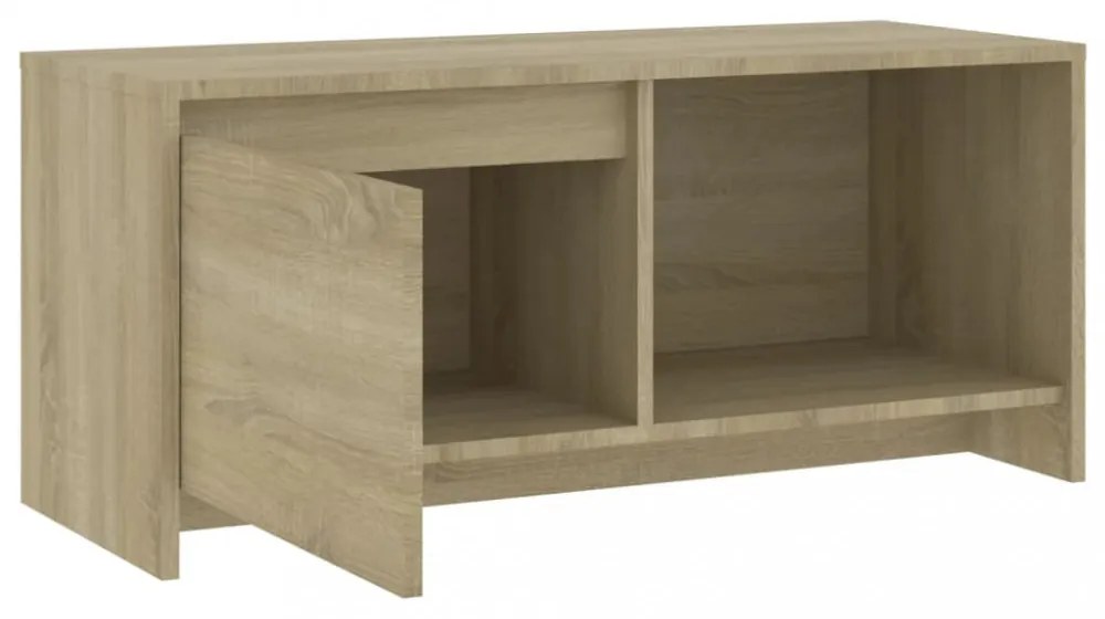 sonoma tölgy színű szerelt fa TV-szekrény 90x35x40 cm