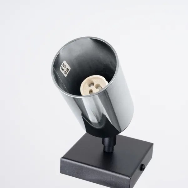 Sollux SL.1366 - Fali spotlámpa WINX 1xGU10/10W/230V fekete/króm