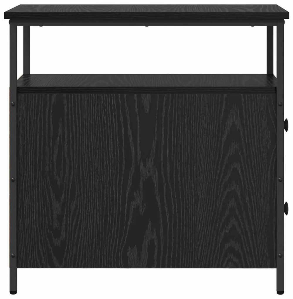 Éjjeliszekrény 2 pcs Musta tammi 30 x 60 x 60 cm Faanyag