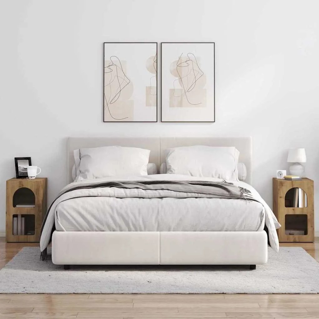 Éjjeli asztal 2 pcs Artisan tölgy 29.5 x 35 x 50 cm Faanyag