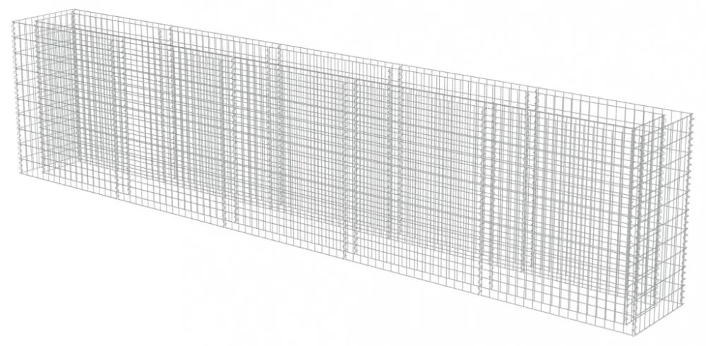 horganyzott acél gabion magaságyás 450 x 50 x 100 cm