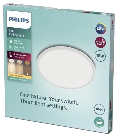 Philips - LED Dimmelhető fürdőszobai lámpa SCENE SWITCH LED/18W/230V IP44