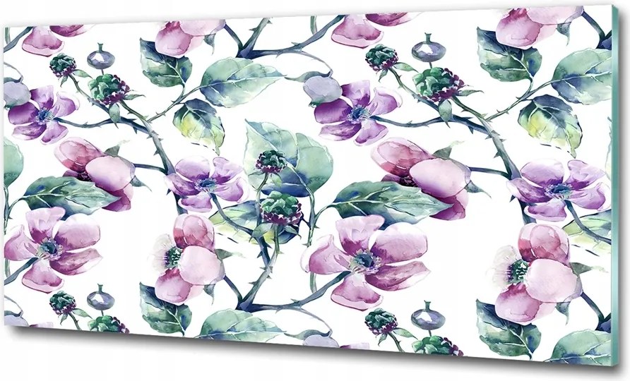 Fotó üvegkép Hawaii virágok 125x50