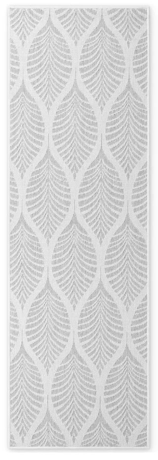 Szürke-elefántcsont színű kültéri-beltéri futószőnyeg 80x250 cm Duet Liora – NORTHRUGS