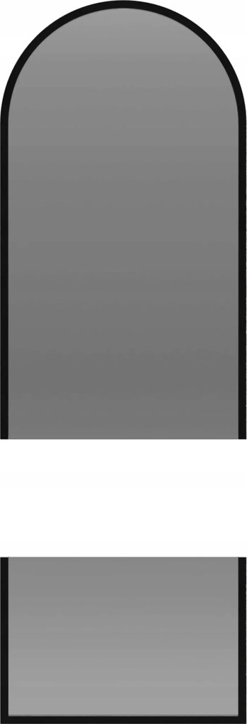 Berdo félig ovális tükör Mdf keretben, két részből álló Led 100x200