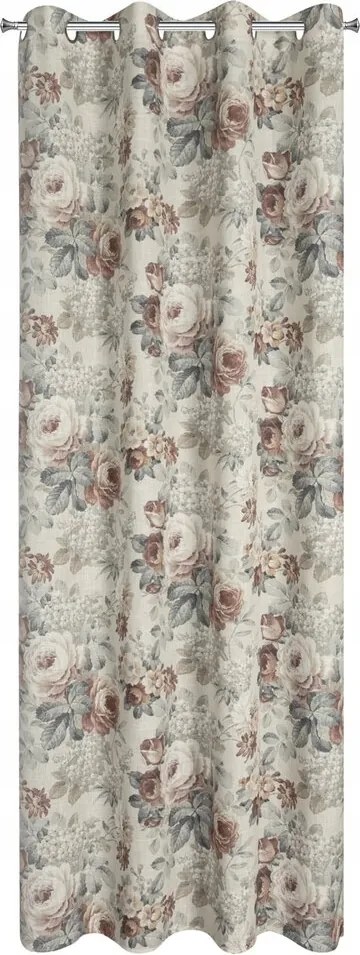 Gabi kész függöny 140x250 Eurofirany rózsa virágok
