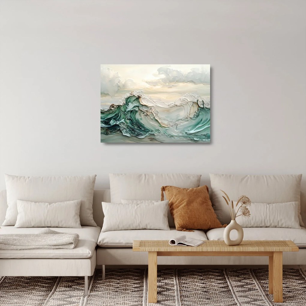Üveg kép - 3D tengeri absztrakció (70x50 cm)