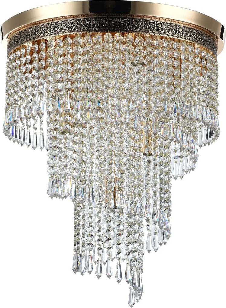 Maytoni glamour klasszikus kristály mennyezeti lámpa cascade arany mydia522-cl-07-g