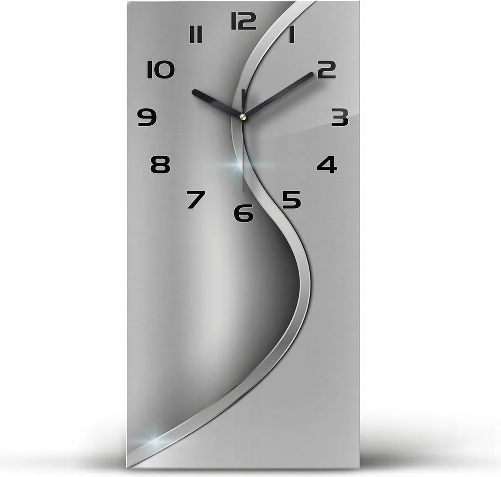 Üveg falióra Fém absztrakt 30x60