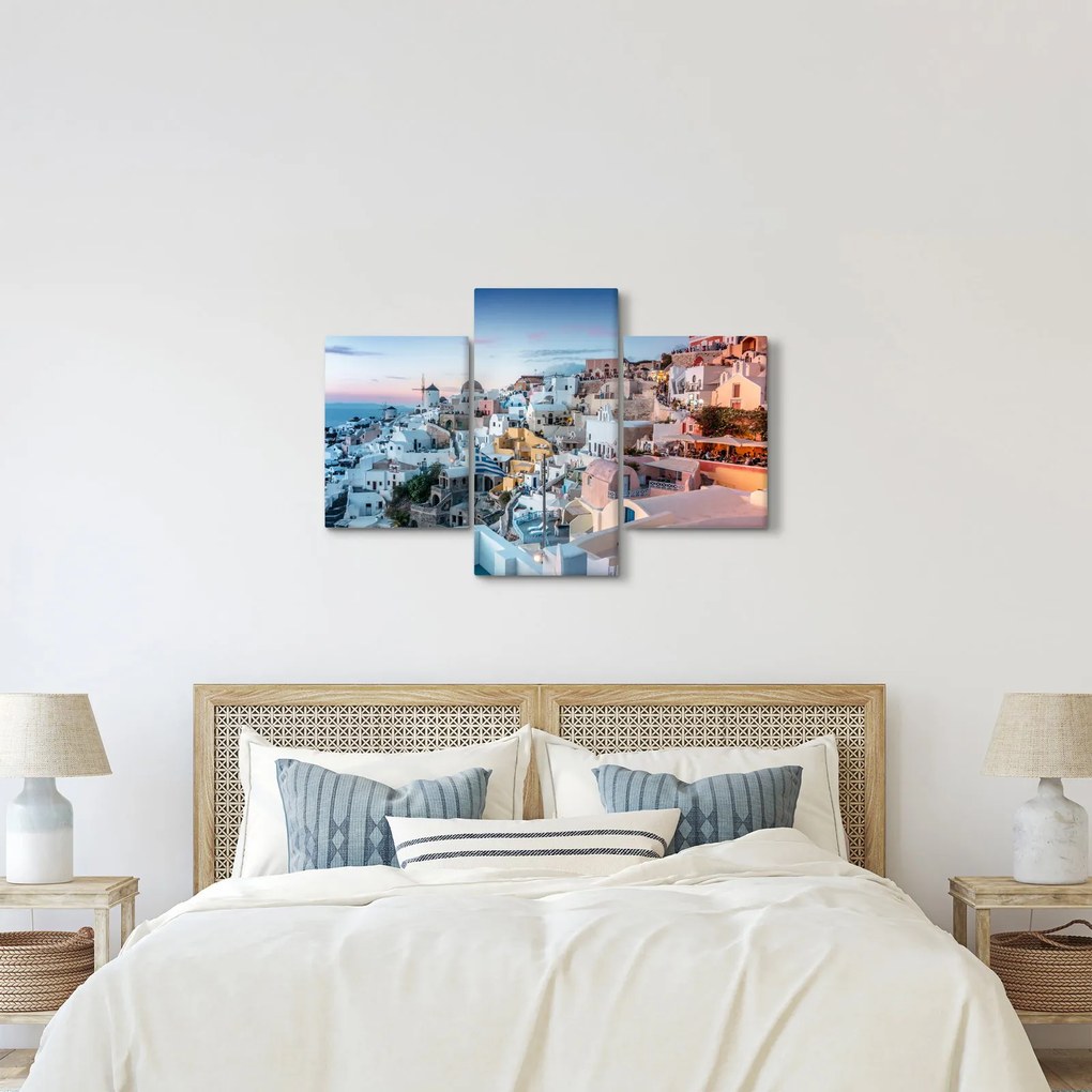 Kép - Alkonyat Santoriniban (90x60 cm)