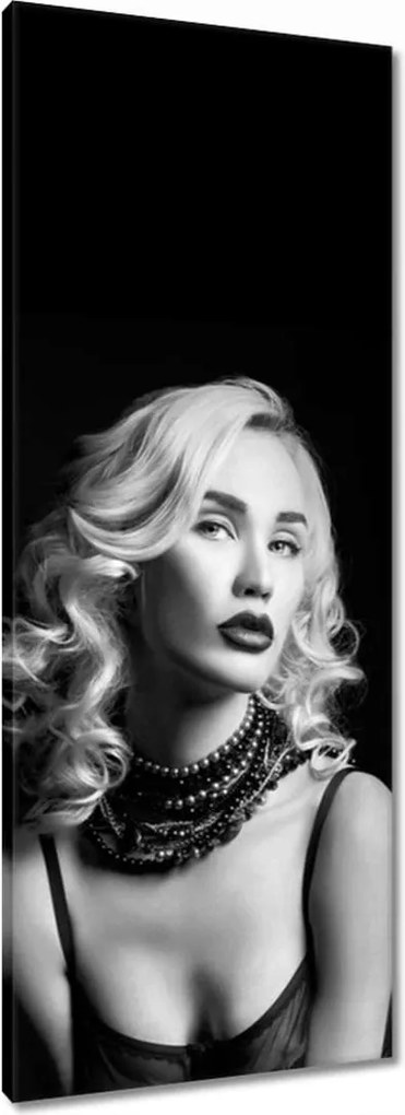 Vászonkép 40x100 Nő fekete-fehérben