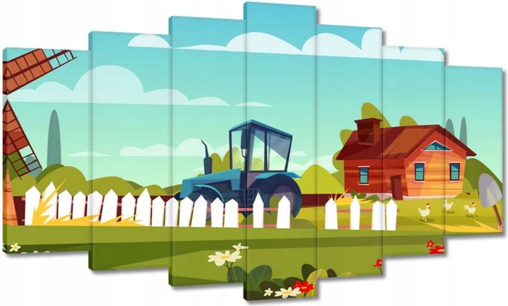 Festmények 140x80 Farm Gyerekszoba