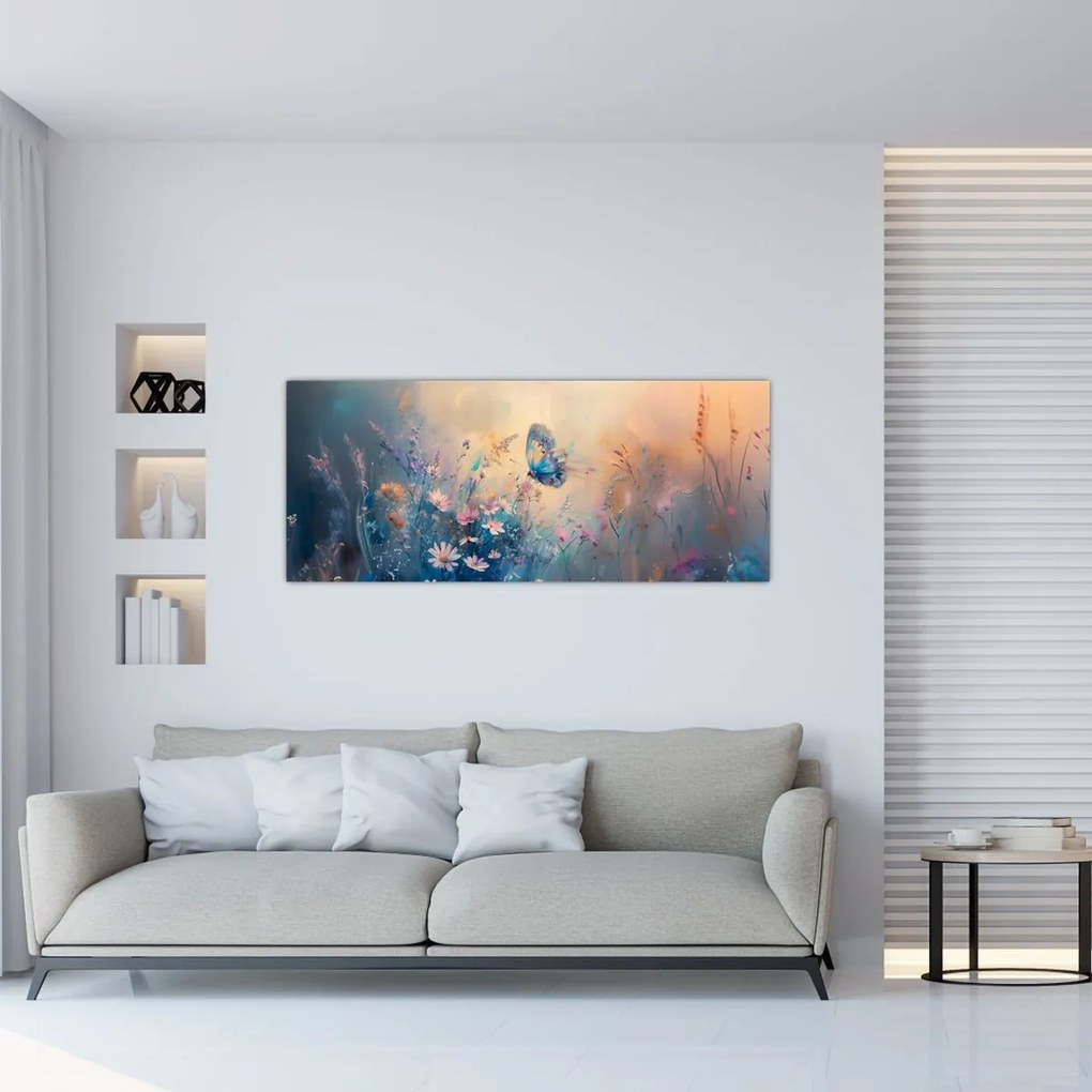 Kép - Rét pillangóval (120x50 cm)