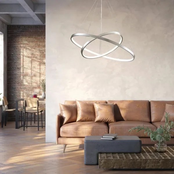 LED Csillár zsinóron LEA LED/35W/230V 4000K átm. 60 cm króm