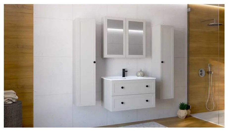 Bondi tükrös fali szekrény 80 cm, krém