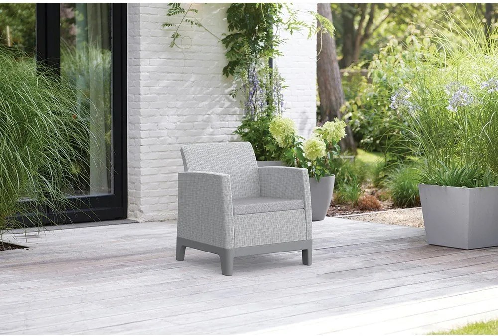 Világosszürke műanyag kerti fotel szett 2 db-os Scandi Forma – Keter