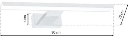 LED fürdőszobai fali lámpatest SHINE LED/7W/230V 30 cm IP44 fehér