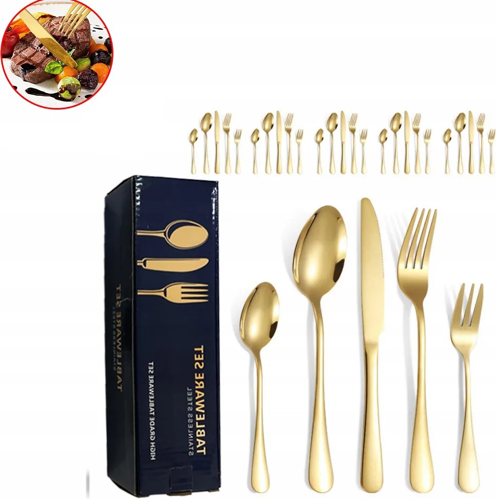 Evőeszköz Készlet 30 El 6 db-os evőeszköz szett doboz