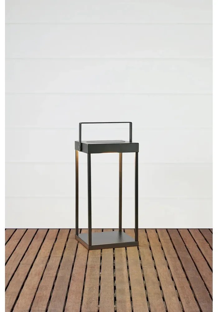 Fekete napelemes-USB kültéri LED lámpás (magasság 42 cm) Pure – Markslöjd