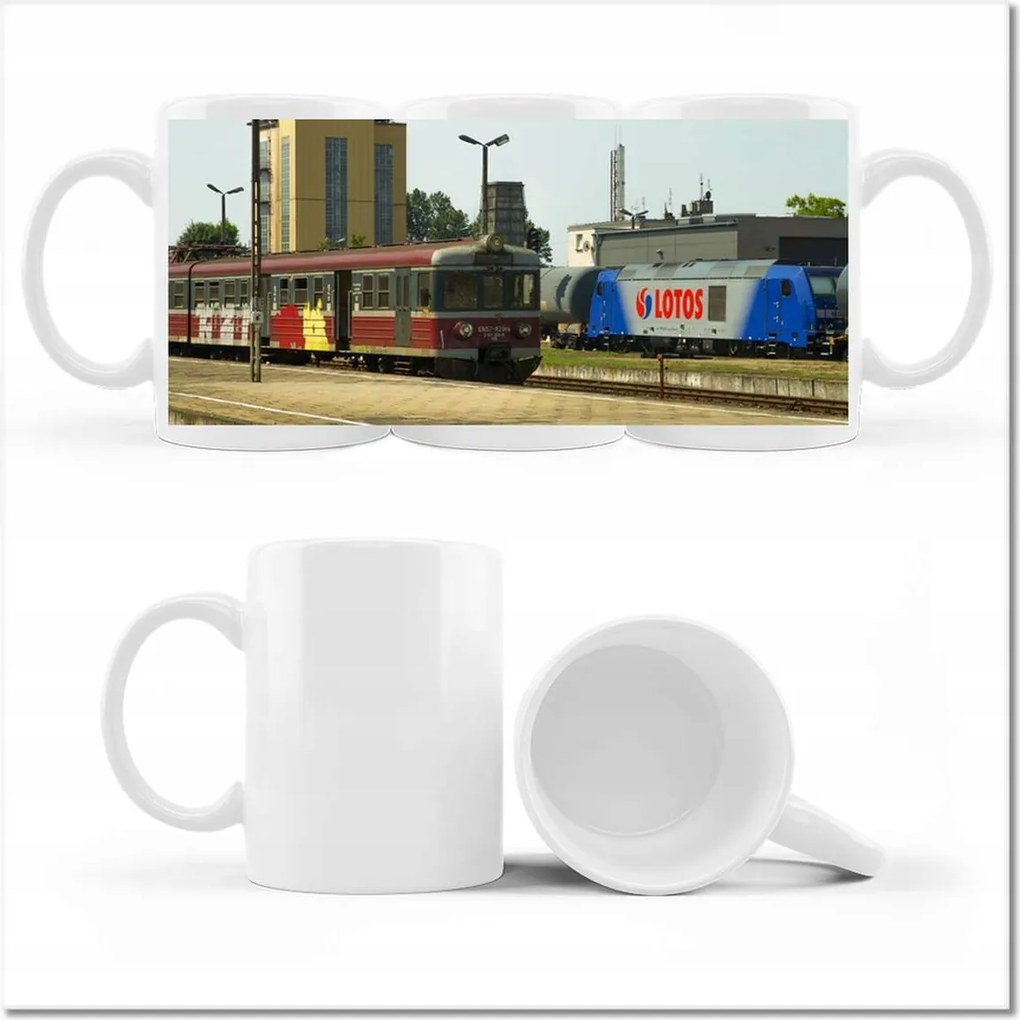 Nyomott mintás bögre Elektromos vonat Pkp