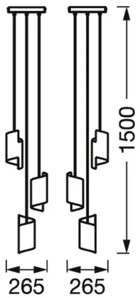 Ledvance - LED Dimmelhető csillár zsinóron SMART+ DECOR 3xLED/8W/230V fekete Wi-Fi