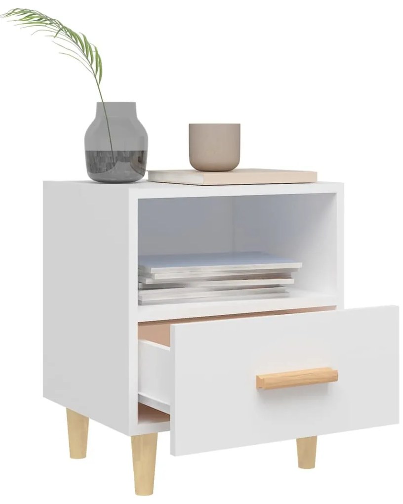 2 db fehér éjjeliszekrény 40 x 35 x 47 cm