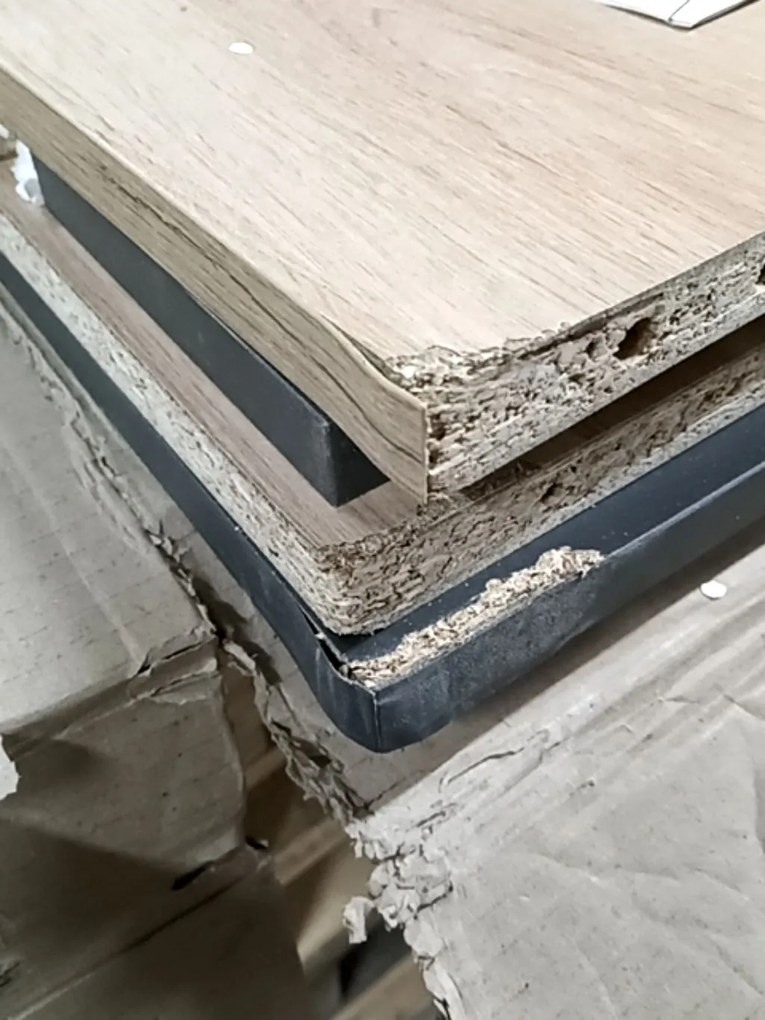 AKCIÓ Íróasztal tölgy artisan dekorban antracit asztallappal B-011 II. osztály