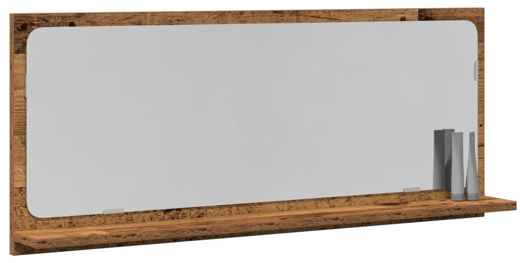 Fürdőszoba Tükör Régi Fa 90x10,5x37 cm Műszaki Fa