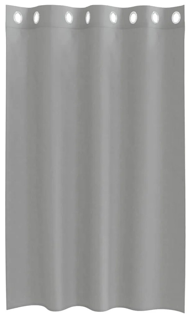 2 db világosszürke fátyolfüggönyök rojtokkal 140x175 cm