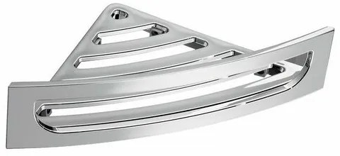 GEDY CP80 sarok polc zuhanyzóhoz, rúddal, 23 x 7,5x 23 cm, ívelt, ezüst