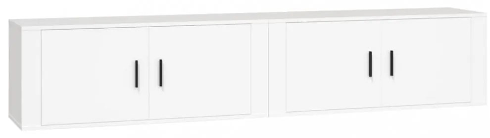 2 db fehér falra szerelhető TV-szekrény 100 x 34,5 x 40 cm