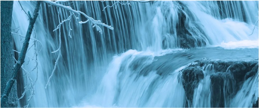Kép - jeges vízesések (120x50 cm)
