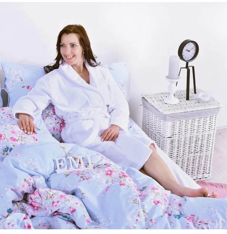 EMI fehér színű női frottír fürdőköpeny, L