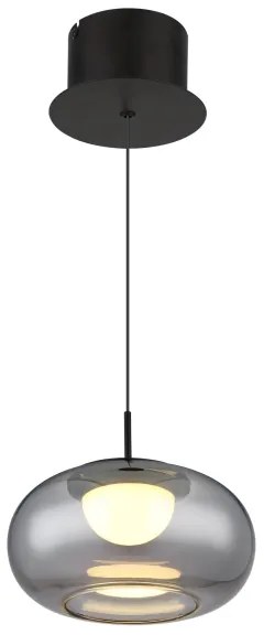 Globo 15744H - LED Csillár zsinóron QUINTARA LED/6W/230V fekete