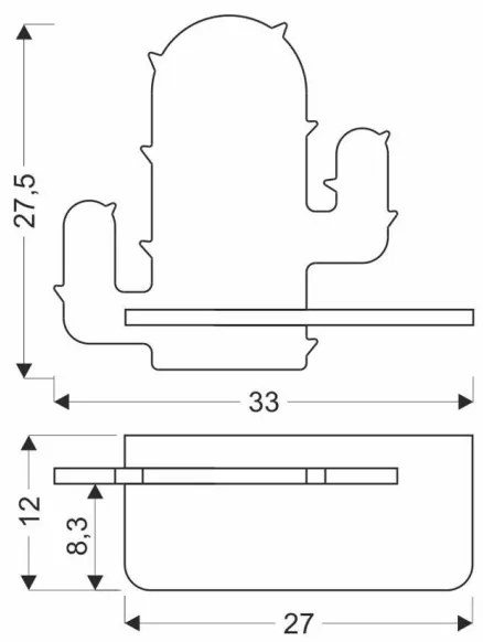 LED gyerekszoba falilámpa polccal CACTUS LED/4W/230V zöld/fa
