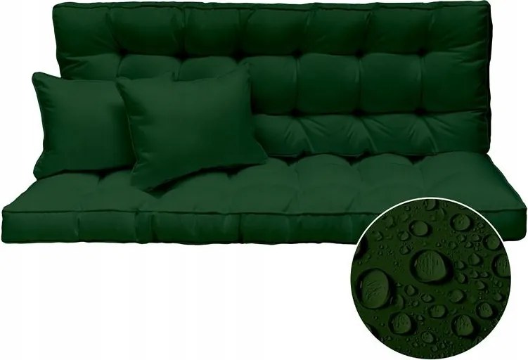 Hintapárna Kerti pad párna Vízálló zöld 180x50