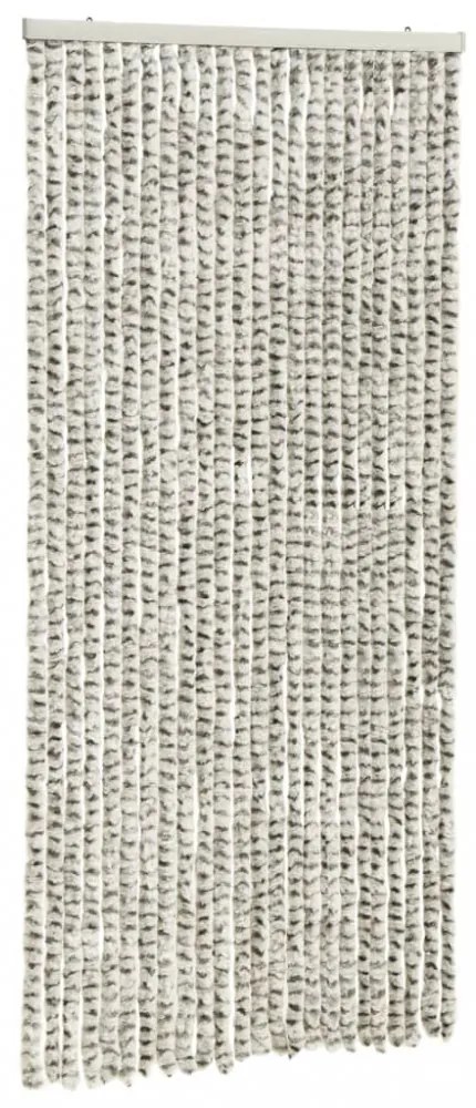világos- és sötétszürke zsenília rovarfüggöny 100 x 220 cm