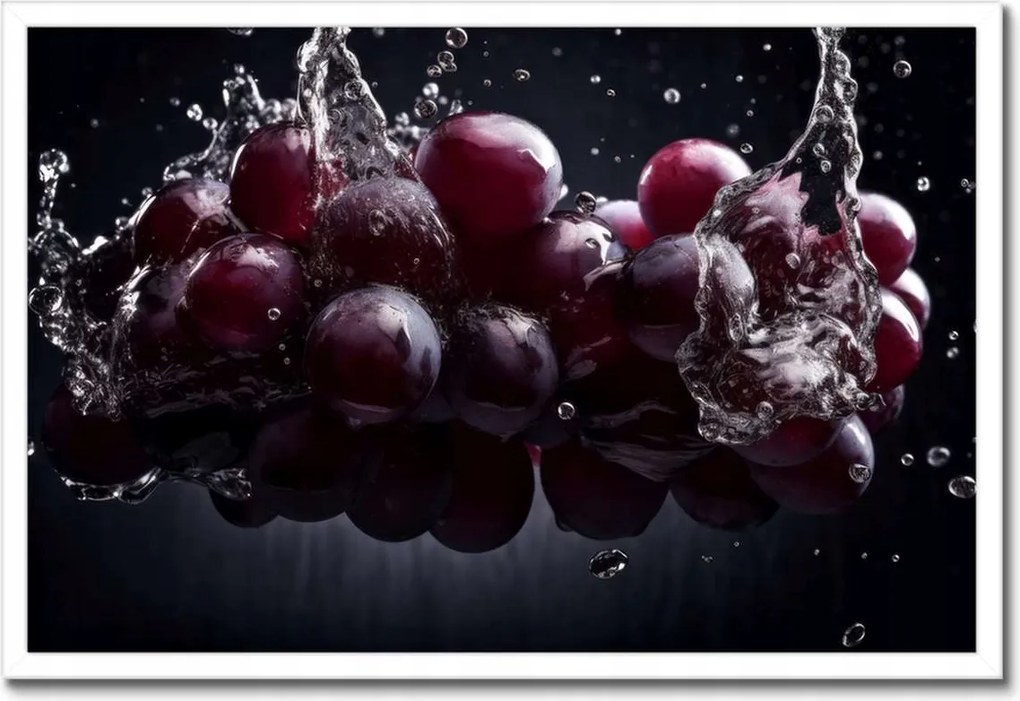 Poszter keretben 60x40 Vörös szőlő