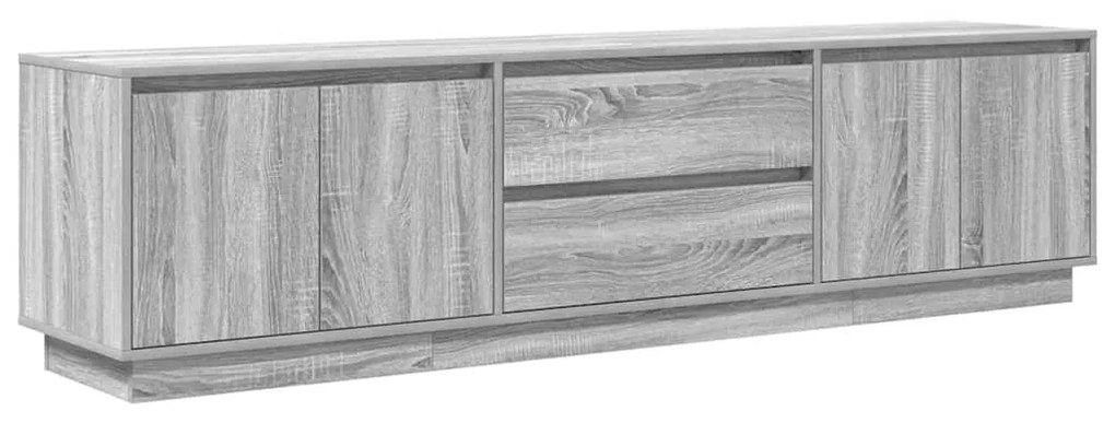 szürke sonoma színű TV-szekrény LED-lámpákkal 193,5x41x50 cm