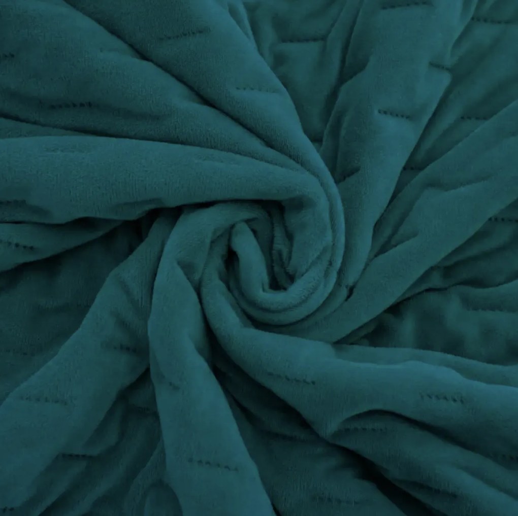 Bársony ágytakaró ASTRALIA, petrol színű Méret: 170 x 210 cm