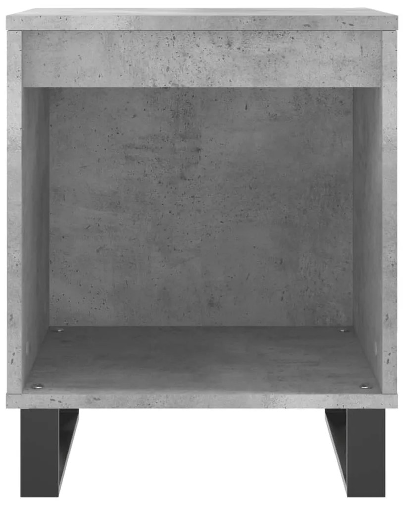 2 db betonszürke szerelt fa éjjeliszekrény 40 x 35 x 50 cm