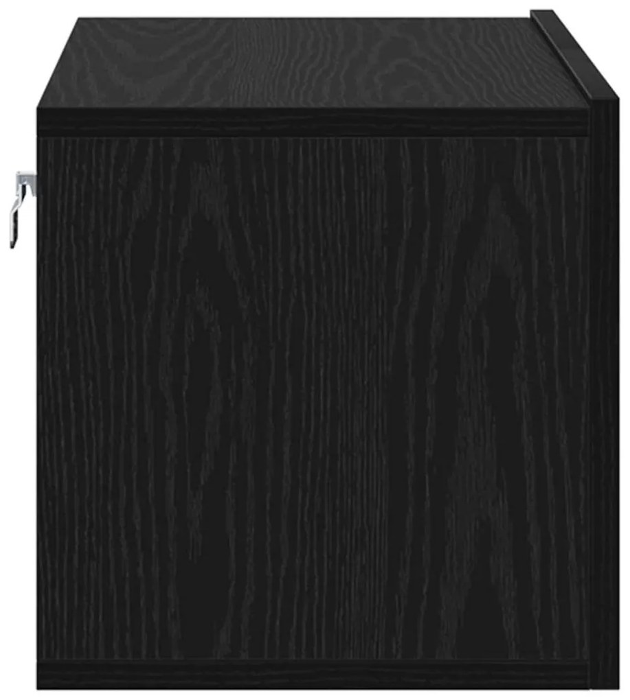 TV szekrény 3 pcs Fekete 60 x 30 x 30 cm Faanyag