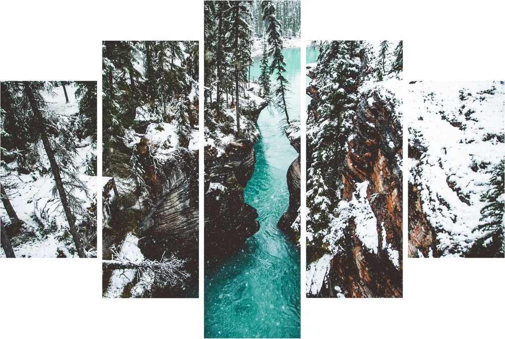 Kép - hegyi folyó télen (150x105 cm)