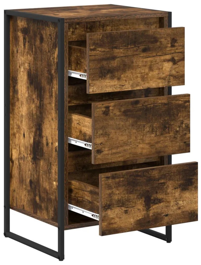 Széf fiókkal Füstös tölgy 42 x 36 x 75.5 cm Faanyag