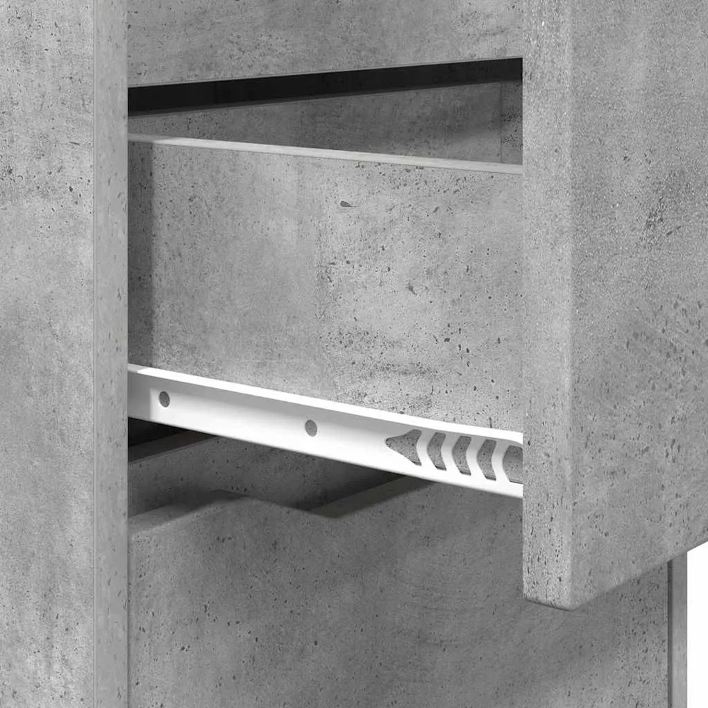 Éjjeliszekrények 2 pcs Beton Szürke 40 x 30 x 467 cm Faanyag