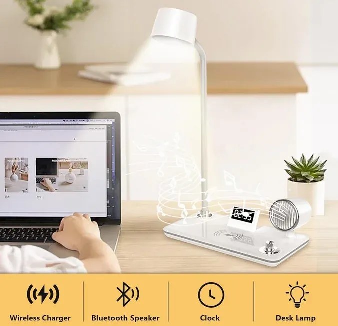 Asztali lámpa 4 az 1-ben MDHL MD-1772 - fehér