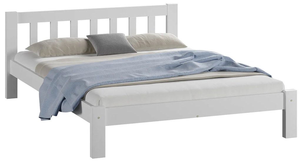 Fenyő ágy 140x200 Alena fehér