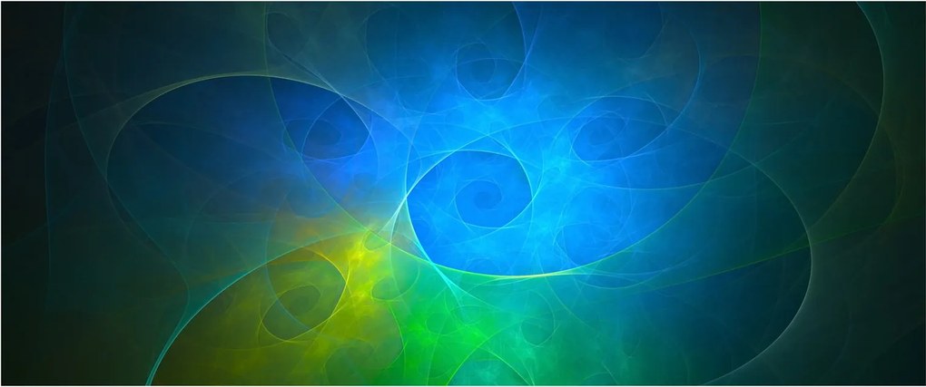 Kék absztrakció képe (120x50 cm)